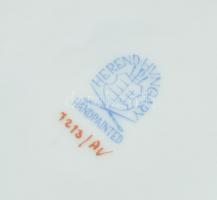 Herendi zöld Apponyi mintás kaspó kaspó, kézzel festett, hibátlan, kopott aranyozás, jelzett, m:14 c...