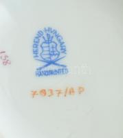 Herendi purpur Apponyi mintás váza, kézzel festett, hibátlan, kopott aranyozás, jelzett, m:16,5 cm, ...