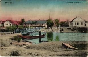 1916 Óverbász, Verbász, Vrbas; Ferenc csatorna, híd / canal, bridge