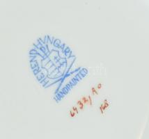 Herendi Rothschild mintás váza, kézzel festett, hibátlan, kopott aranyozás, jelzett, m:15 cm, d:15 c...