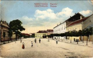 1913 Szenttamás, Bácsszenttamás, Srbobran; Piac tér / market square (EK)