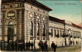 1913 Szenttamás, Bácsszenttamás, Srbobran; községháza / town hall (EB)