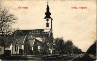 1913 Óverbász, Verbász, Vrbas; Evangélikus templom / Lutheran church (ázott sarok / wet corner)