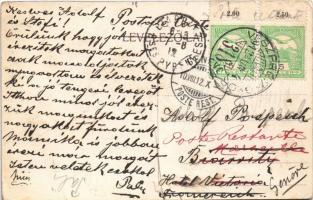 1912 Bánhida (Tatabánya), Római katolikus templom és iskola + "VESZPRÉM - GYŐR 318" vasúti...