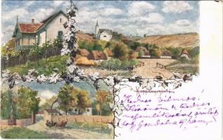 1940 Koppányszántó, Római katolikus templom, villa, szőlő. Art Nouveau (EM)