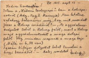 1915 Lajoskomárom, "Erős vár a mi Istenünk" a lajoskomáromi ág. hitv. evangélikus lelkészi...