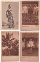 8 db RÉGI jávai képeslap Indonéziából / 8 pre-1945 Javan postcards from Indonesia