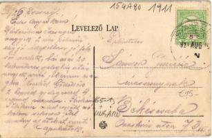 1911 Isaszeg, vasútállomás és templom, vonat (EK)