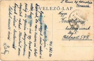 1918 Temesvár, Timisoara; Cs. és kir. gyalogsági hadapródiskola, emlékmű, híd, főépület és szobák, é...