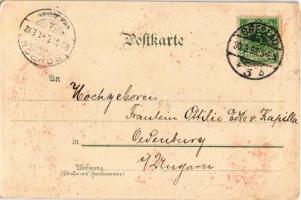 1899 (Vorläufer) Kerékpáros hölgy és kéményseprő / Lady and chimne sweeper on bicycles. Gebr. Metz K...