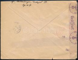 1944 Ajánlott cenzúrázott levél Párizsba / Registered censored cover to Paris