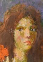 Gulyás Dénes (1927-2003): Akt drapériával. Olaj, fatábla, jelzett. Hátoldalán Vizualart Alkotóközöss...