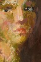 Gulyás Dénes (1927-2003): Akt drapériával. Olaj, fatábla, jelzett. Hátoldalán Vizualart Alkotóközöss...