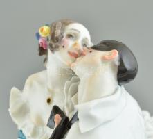 Harlequin és Kolumbina (az orosz balett karnevál figuracsoportból) Meissen, 1914 körül (Paul Scheuri...