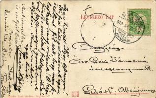 1910 Salgótarján, Salgói vár, lovaskocsi. Laufer Ernő kiadása (EK)