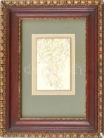 Balogh István (1890-1956): Színes formák, 1948. Ceruza, papír, jelzett. Üvegezett fa keretben, 13×9 ...