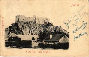 1902 Beckó, Beczkó, Beckov; Vág völgye, vár. Gansel Lipót 42. / Das Waagthal / Váh river valley, castle (EK)
