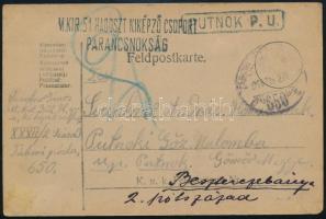 ~1915 Tábori posta levelezőlap / Field postcard "M.KIR.51. HADOSZT. KIKÉPZŐ CSOPORT PARANCSNOKSÁG" + "TP 650" + "PUTNOK P.U."