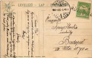 1908 Óváralja, Nezbudská Lúcka, Óvár, Stary Hrad; vár romladék a Vágnál a Strecsnói hegyoszorosban, ...