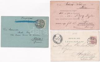 9 db RÉGI hosszúcímzéses magyar képeslap 1890-1899 között, minden évből egy-egy lap: Ebeczki lakásom...
