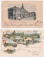 9 db RÉGI hosszúcímzéses magyar képeslap 1890-1899 között, minden évből egy-egy lap: Ebeczki lakásom...