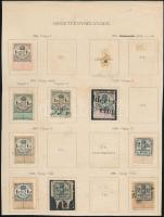 1868-1887 9 db Hírdetmény illetékbélyeg / 9 advertising duty stamp
