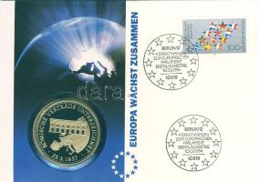 NSZK 1993. "Római szerződés aláírása" ffém emlékérem érmés, bélyeges borítékon T:PP