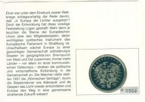 NSZK 1993. "Római szerződés aláírása" ffém emlékérem érmés, bélyeges borítékon T:PP