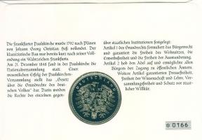 NSZK 1993. "Nemzetgyűlés" ffém emlékérem érmés, bélyeges borítékon T:PP