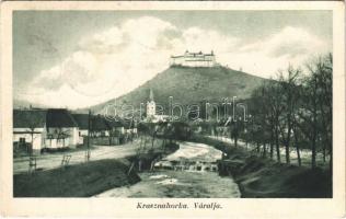 1939 Krasznahorkaváralja, Krásnohorské Podhradie; vár. Özv. Dr. Mariska Györgyné kiadása / Hrad Krásna Horka / castle (ragasztónyom / glue marks)