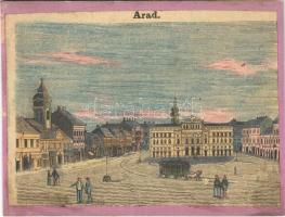Arad, Fő tér, lóvasút / main square, horse-drawn tram (non PC) (vágott / cut)