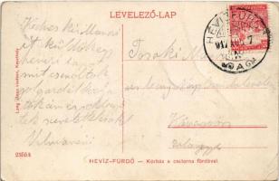1917 Hévíz-fürdő, kórház és csatorna fürdővel. Lang János kiadása (EK)