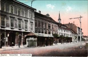 1913 Sopron, Várkerület, Wiedemeann kávéház, Romwalter Alfréd könyvnyomdája