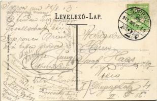 1913 Sopron, Várkerület, Wiedemeann kávéház, Romwalter Alfréd könyvnyomdája