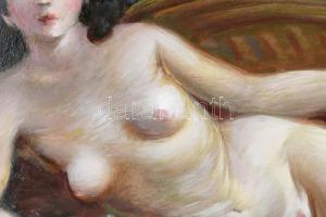 Molnár C. Pál (1894-1981): Akt fotelban. Olaj, farost, jelzett. Proveniencia: Virág Judit Galéria, T...