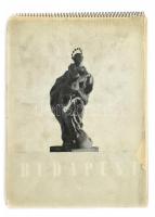 1944 Fali naptár heti bontásban budapesti városképekkel. Első lap elvált 25x18 cm