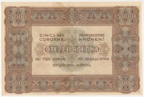 1920. 5000K "Orell Füssli Zürich" piros sorozat- és sorszám "5B03 999053" T:III ...