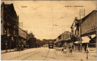 1915 Budapest IV. Újpest, Árpád út, 55-ös villamos + FÜRST SCHWARZENBERG SANITATSZUG