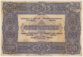 1922. 25.000K "Orell Füssli Zürich" "D07 033099" T:III helyenként kopott papír, ...