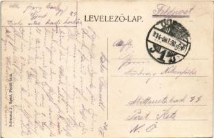 1914 Budapest IV. Újpest, Diamant palota, Bútor áruház e házban, Marton J. dohány és szivar, Bernste...