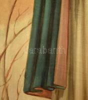 Hubay-Cebrián Andor (1898-1971): Patrona Hungariae. Olaj, vászon, jelzett a hátoldalán. Javított. De...