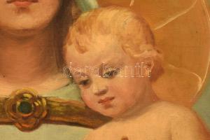 Hubay-Cebrián Andor (1898-1971): Patrona Hungariae. Olaj, vászon, jelzett a hátoldalán. Javított. De...