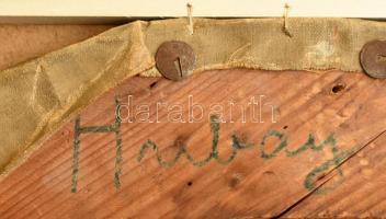 Hubay-Cebrián Andor (1898-1971): Patrona Hungariae. Olaj, vászon, jelzett a hátoldalán. Javított. De...