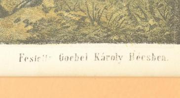 Goebel Károly (1824-1899) festménye után kőbe rajzolta Engerth Vilmos (1818-1884) Pesten: Huszár-táb...