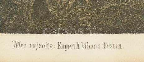 Goebel Károly (1824-1899) festménye után kőbe rajzolta Engerth Vilmos (1818-1884) Pesten: Huszár-táb...