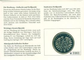 NSZK 1993. "Wartburg Fesztivál" ffém emlékérem érmés, bélyeges borítékon T:PP