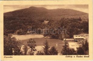 1942 Szováta, Sovata; látkép a Medve-tóval / Lacul Ursu / lake