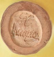 Gorka Lívia (1925 - 2011): Füles tálka. Türkiz, sárga, fehér mázakkal festett kerámia, hibátlan. Jel...