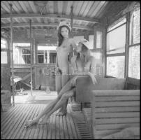 cca 1989 Nosztalgiajárat a fogaskerekű vonalán, Menesdorfer Lajos (1941-2005) budapesti fotóművész h...