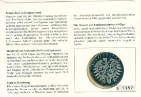 NSZK 1993. "Német televíziózás kezdete 1950" ffém emlékérem érmés, bélyeges borítékon T:PP